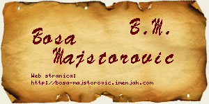 Bosa Majstorović vizit kartica